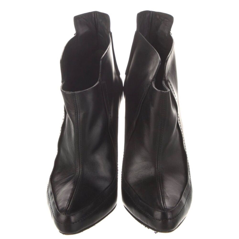 Alexander Wang Black Leather Kim Runway Ankle Boot 8.5 IT 38.5 - Picture 4 of 8